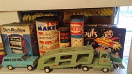 Vintage metal toy tonka trucks