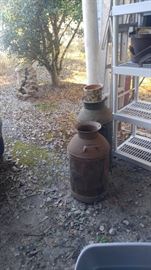 Antique milk cans