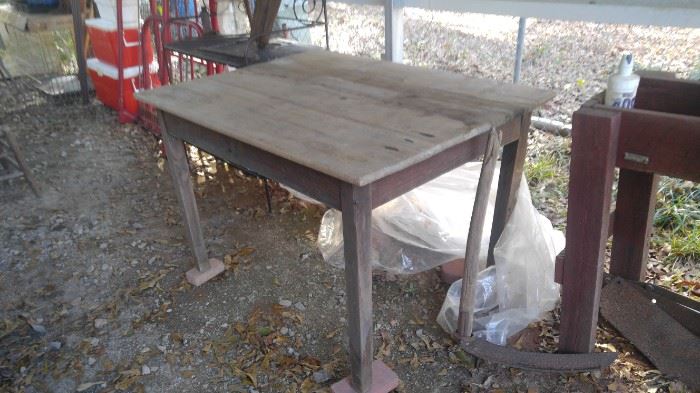 Surpise old farm kitchen table