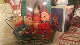 Vintage Japan real elf elves elf on shelf