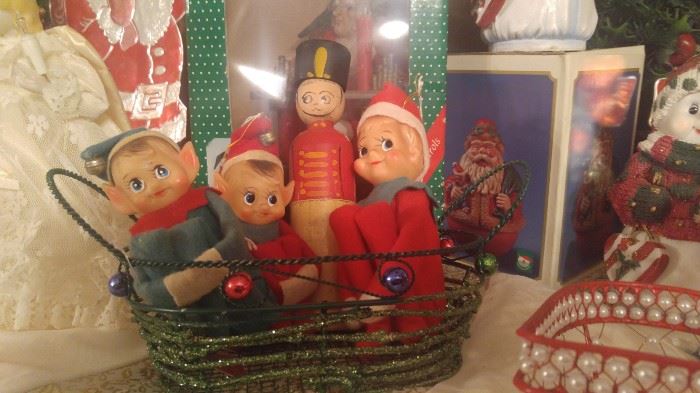Vintage Japan real elf elves elf on shelf