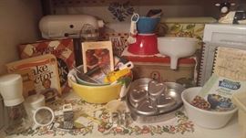Pyrex kitchen aide mixer & more. Dorothy's passion was in the kitchen and cooking and you can tell because this house has the most amazing kitchen collectibles from way back