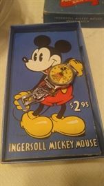 1933 vintage Ingersoll Mickey Mouse watch in box