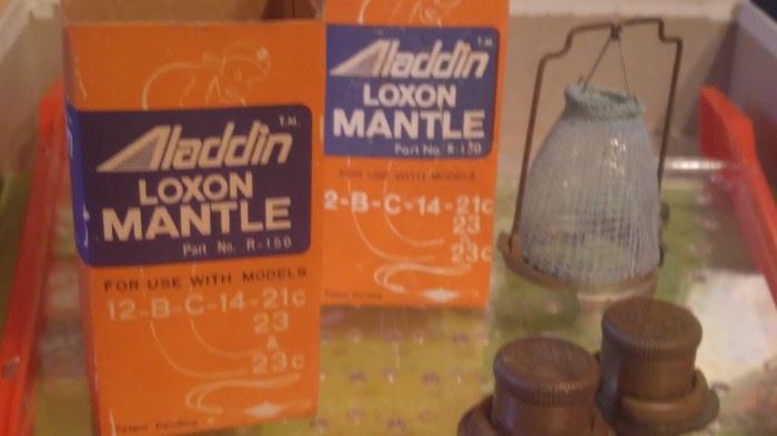 Parts to Alladin lamps plus 3 beautiful vintage Alladin lamps