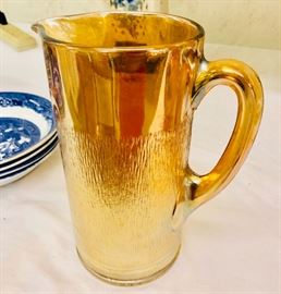 carnival Glass Pitcher