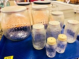 Depression Era Cannister Set & Spice Jars