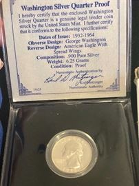 1962 Silver Quarter Proof