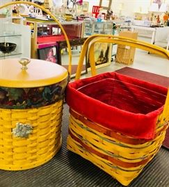 Longaberger Basket Collection. All handmade Marked and Signed