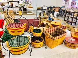 Longaberger Basket Collection. All handmade Marked and Signed