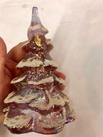 Fenton Purple Christmas Tree