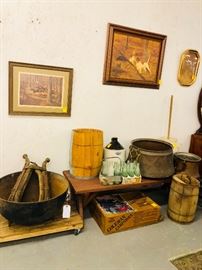 cast Iron Cauldron & primitives