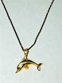 14K Dolphin & Necklace
