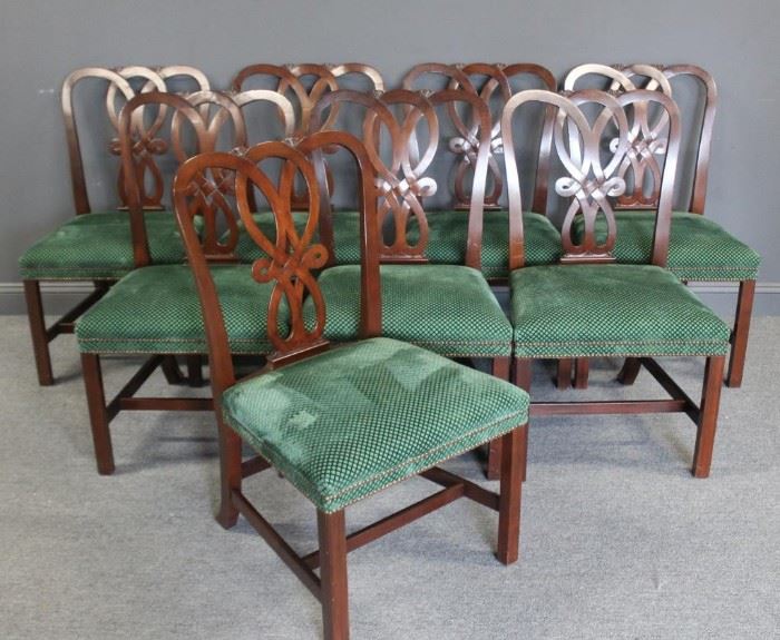 BAKER Signed Set of Mahogany Chairs