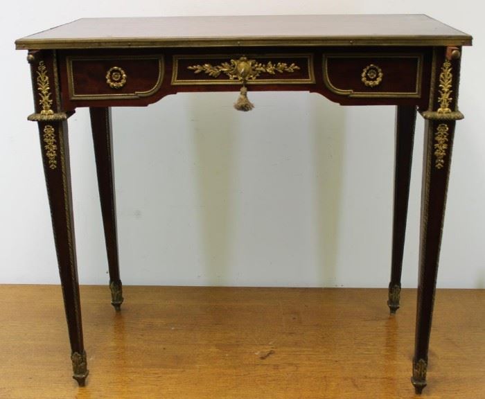 Century French Bronze Mounted Drawer Desk