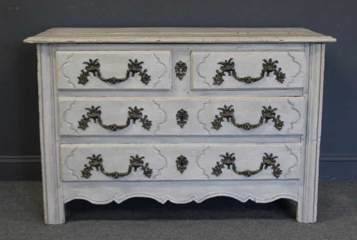 Century French Provincial Commod Painted White