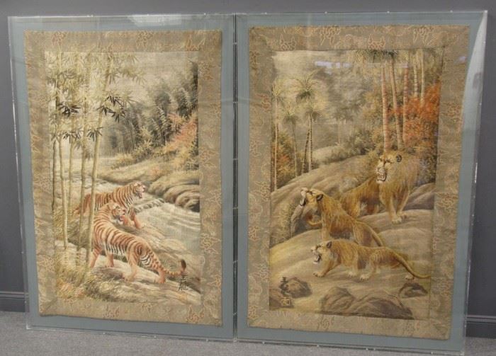 Chinese Embroideries of Tigers