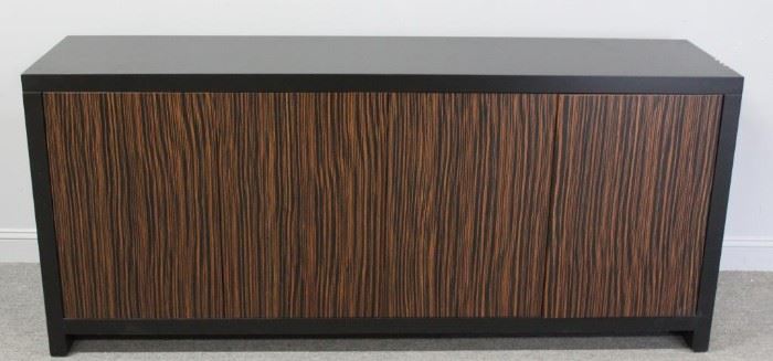 Contemporary Lacquered Zebra Front Cabinet