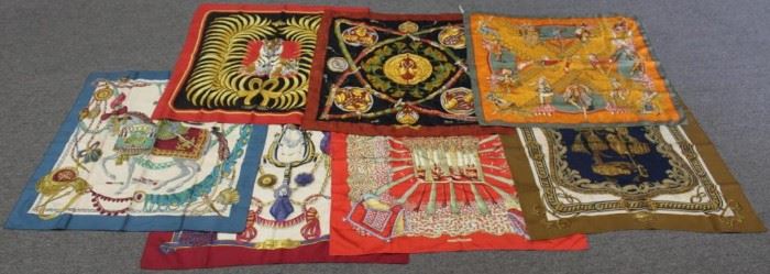 COUTURE Grouping of Hermes Silk Scarves