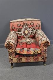 George Smith Signed Upholstered Club Chair