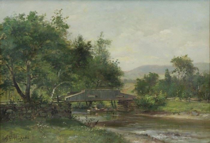 HIGGINS George F Oil on Canvas Landscape