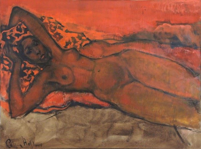HOLDER Geoffrey Oil on Canvas Reclining Nude