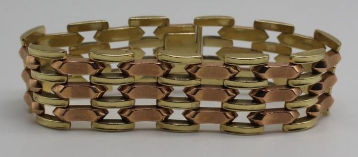 JEWELRY Austrian kt TwoTone Gold Bracelet