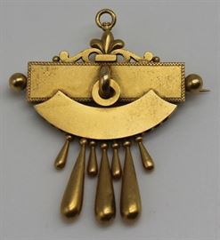 JEWELRY Etruscan Revival kt Gold Pendant or