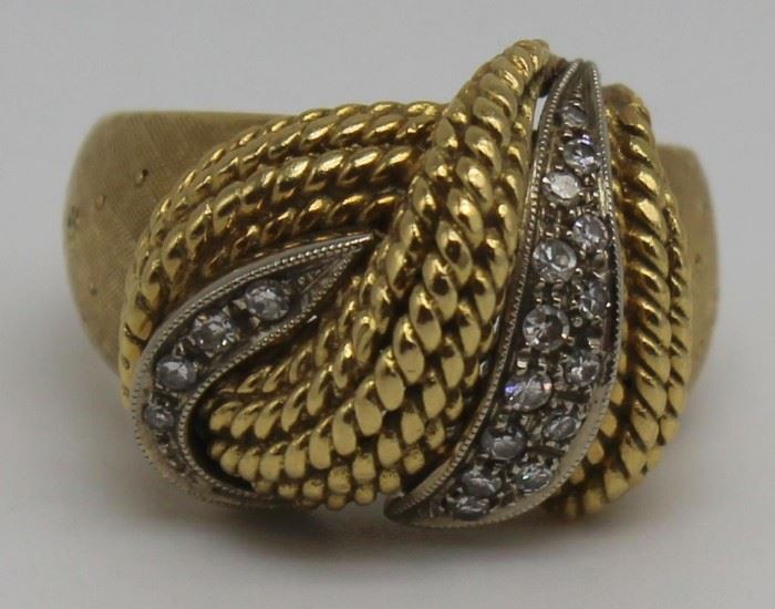JEWELRY Italian kt Gold and Diamond Ring