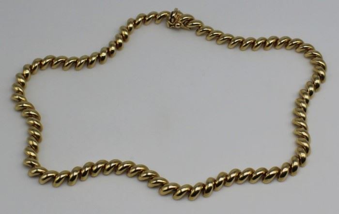 JEWELRY Italian kt Gold Articulated Necklace