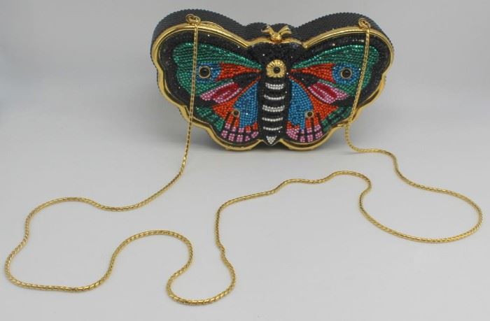 Judith Leiber Rhinestone Butterfly Minaudiere