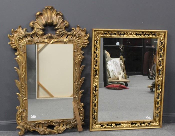 Large and Decorative Gilt Mirrors