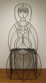 MIDCENTURYJohn Risley Iron Figural Chair