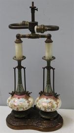 Pair of Sevres Porcelain Enamel Decorated Vases