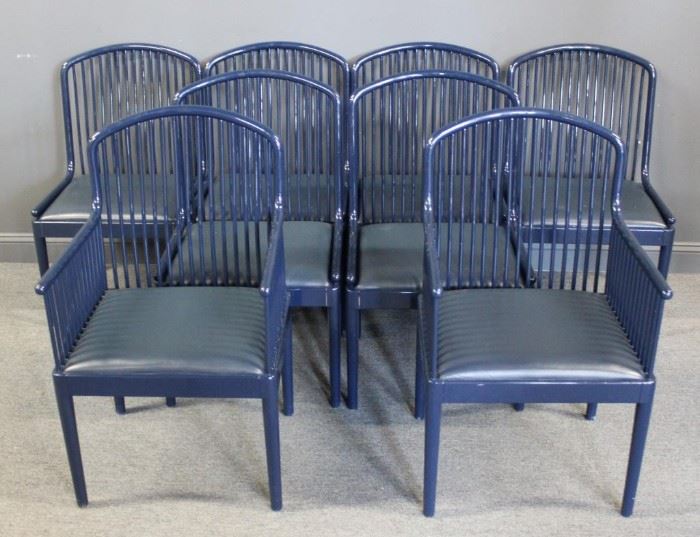 STENDIG Signed Blue Lacquered Chairs Bad Bidder