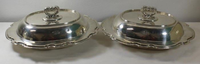STERLING Pair of Tiffany Co Covered Vegetables