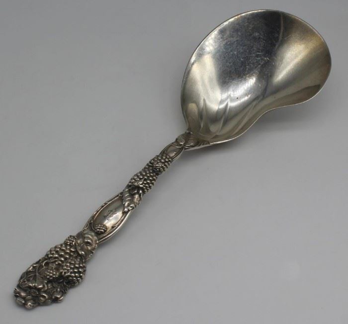 STERLING Tiffany Co Blackberry Serving Spoon