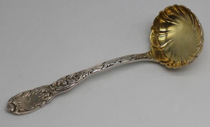 STERLING Tiffany Co Chrysanthemum Gravy Ladle