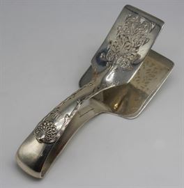 STERLING Tiffany Co Wave Asparagus Tongs