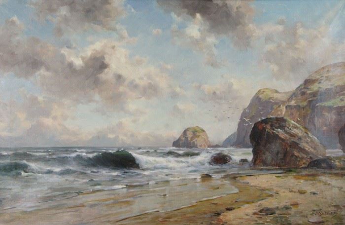 THOMAS Charles Oil on Canvas Seascape