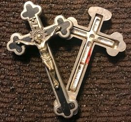 Cross with St. Maria Goretti relic from Rome