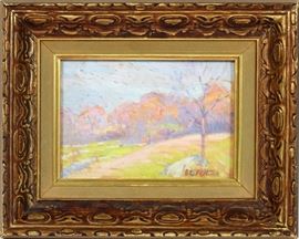 E. CHARLTON FORTUNE (AMERICAN, 1885-1969), OIL ON BOARD, H 4 1/2'', W 6 1/2'', LANDSCAPE SCENE
Lot # 2012 