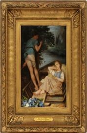 JOHN DEFFETT FRANCIS [BRITISH 1815 - 1901], OIL ON WOOD PANEL, H 11", W 7 1/4"
Lot # 2027 