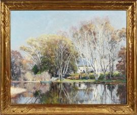 MATHIAS ALTEN (AMERICAN, 1871-1938), OIL ON CANVAS, LANDSCAPE SCENE, H 25 1/2", W 31 1/2"
Lot # 2024  