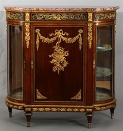 LOUIS XV MAHOGANY MARBLE TOP CABINET, H 47", L 48", D 18"
Lot # 2059  
