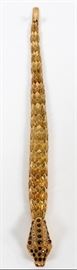 LADY'S 18KT YELLOW GOLD, DIAMOND, SAPPHIRE & RUBY SERPENT BRACELET, 60 GRAMS, W 3/4", L 8"
Lot # 2074 