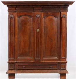 DUTCH ANTIQUE CARVED OAK KAS, H 75", W 69", D 69"
Lot # 2190 