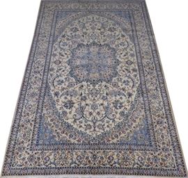 PERSIAN NAIN WOOL AND SILK RUG, W 7', L 11'
Lot # 2274 