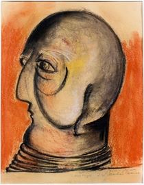 UMBERTO DEL NEGRO (ITALIAN 1940-2017) MIXED MEDIA ON PAPER, 1974, H 19", W 15", STUDY FOR A CERAMIC PIECE
Lot # 2355 