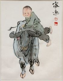 CHINESE PAINTING ON SILK, H 13 1/4", W 10 1/2"
Lot # 2397 