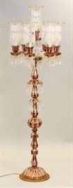 BACCARAT QUALITY CRYSTAL FLOOR LAMP H 54" DIA 19" CRANBERRY OVERLAY
Lot # 1010  
